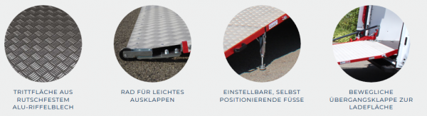 Laderampe PC 110 cm x 325 cm x 1000 kg